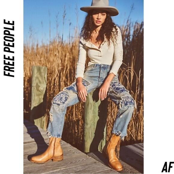 FREE PEOPLE DESERT ROSE STRAIGHT JEANS NWT SIZE 27 - Picture 7 of 13